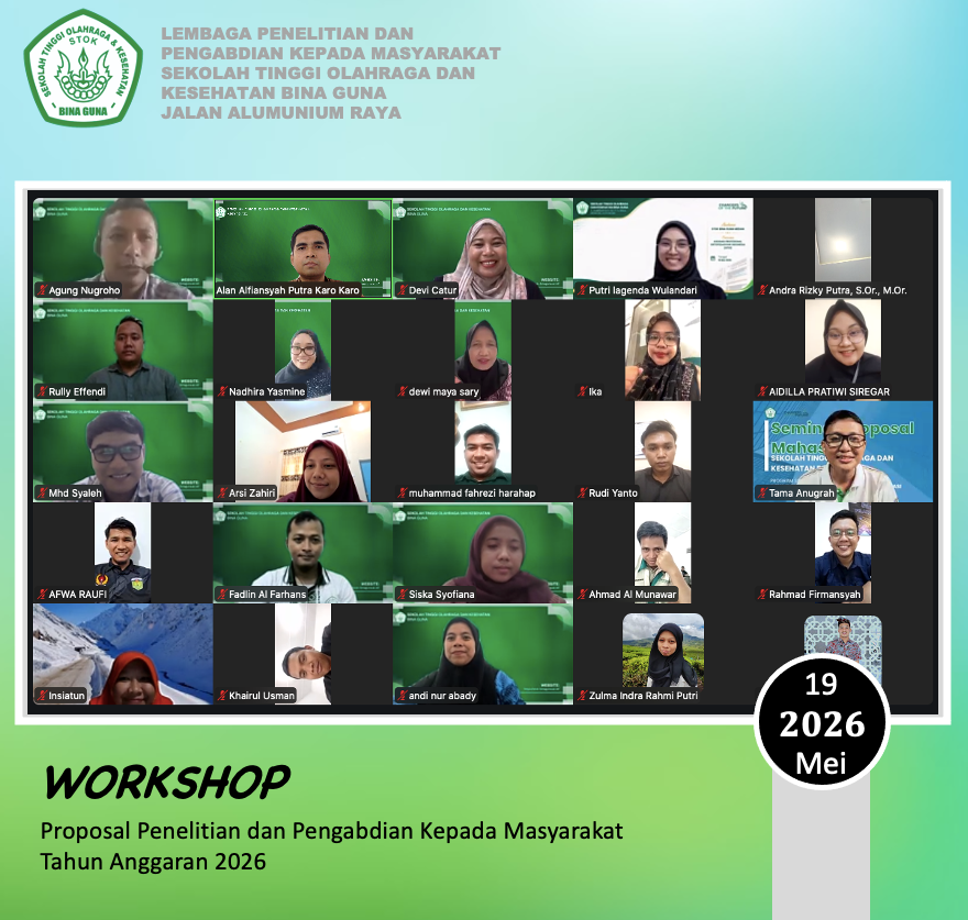 Workshop Penyusunan Penelitian dan Pengabdian kepada Masyarakat Pendanaan STOK Bina Guna Tahun Anggaran 2026